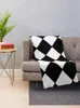 Decken, Schwarz-Weiß-Kontrast-Harlekin-Muster, Überwurf, Decke, Flanell, Nickerchen, Sofa, Steppdecke