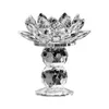 Double Ball Crystal Lotus Flower Candle Holder Temple Decor Ornament for Home Festival Wedding Party Table Feng Dropship 240127