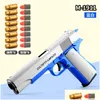 Gun Toys M1911 Eva Soft Foam Darts Blaster Toy Pistol Manual Shooting Pink Launcher With Silencer For Children Kids Boys Birthday