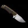 Camping Dual Color G10 Maniglia BM 15017 15002 Coltello tattico a lama fissa Coltelli dritti di sopravvivenza portatili all'aperto Strumento EDC di autodifesa