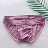 Majy 2024 Gerba Men's Briefs Ice Silk Sexy torebka Jockstrap Low tali