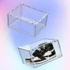 Transparent Shoe Box Shoes Organizers Plastic Foldable Dustproof Storage Stackable Combined Cabinet PET Material 240129