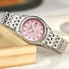 Relógios de pulso 2024 moda senhoras relógios luxo diamante prata simples elegante relógio feminino aço inoxidável à prova d'água mulheres