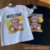 Футболка Desginer MOSCHINO, ранняя осень, футболка с короткими рукавами и короткими рукавами для родителей и детей с изображением большого медведя для мужчин и женщин