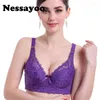 Soutien-gorge grande taille commerce extérieur dentelle Ultra-mince Sexy coupe en coton mince dodu grand soutien-gorge Push Up Bralette Encaje Modis Lingerie 105D #