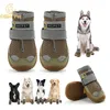 Cão vestuário sapatos de silicone impermeável movimento ao ar livre botas inverno quente pet botas de neve anti-deslizamento chuva para médio grande