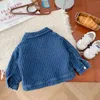 Jackets Children's Jacquard Denim Jacket Autumn Baby Solid Color Kids Coat