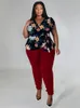 Wmstar Plus Size Tweedelige Outfits Broek Sets Vrouwen Zomer Kleding Gedrukt Top Effen Leggings Bijpassende Groothandel Drop 240129