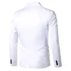 Ankomstdräkt Mens Enkel knapp kostymer Slim Fit Party Wedding Casual Blazer Black and White Solid Design Collar Blazers 240124