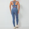 Yoga outfit 2024 Nylon BH Top Women Sexig Tight Sports Gym Fitness Women's Underwear Chest Pad borttagbar anti-skak