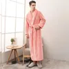 Женская одежда для сна, фланелевый утепленный халат для пар, ночная рубашка, сексуальная повседневная домашняя одежда, осенне-зимняя теплая домашняя одежда из кораллового флиса