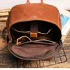 Sac à dos Nesitu haut de gamme A4 Vintage noir marron peau de vache en cuir véritable 14 ''ordinateur portable femmes hommes sac de voyage cartable M30195