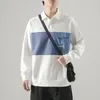 Polos masculinos t polo camisas para homens bolso preto roupas masculinas tamanho grande topos emendados oversize japão f tendências de moda 2024 normal harajuku s