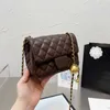 Saco treliça bola aba cor macio ombro designer ouro compras woc corrente crossbody diamante couro ferro hasp cintos lidar com sacos 20cm 17cm