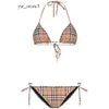 Burbery Bikini Bikini para mujer Bikini de color en contraste Traje de baño de diseñador para mujer Trajes de baño Trajes de baño de diseñador para mujer Diseñador Bikini sexy Traje de baño de dos piezas 4577