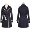 Trench Coat For Women Autumn Casual Double Breasted Female Long Trench Coats Plus Size Casaco Feminino Ladies Windbreaker 240129