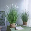 98 см 2 шт. искусственные растения зеленая трава помпон пампасы поддельные цветы вечеринка свадебный сад с открытым скандинавским украшением дома 240127