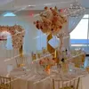 Gold metal flower Arch stand centerpieces Flowers Floral Arrangement stand for Wedding Hotel Decoration Gate Flowers stand pot aisle decor stand