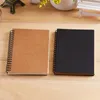 Sheets Kraft Paper Notebook Double Coil Ring Spiral Sketchbook Diary For Drawing Painting Notepad School Supplies