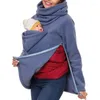 Felpe con cappuccio da donna Autunno Inverno Cappotto di canguro Abbigliamento premaman Taglie forti Maglione gravidanza Premama Marsupio per 0-12 mesi di gravidanza