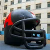 10x5x6mH (33x16.5x20ft) vente en gros casque de léopard gonflable géant de couleur personnalisée avec casque de ballon gonflable de tunnel pour la décoration de sport de jeu de football