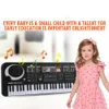 Clavier de piano électronique pour enfants portable 61 touches orgue avec microphone jouets éducatifs instrument de musique cadeau pour enfant débutant y240124