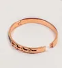 316L Tytanium stalowa bransoletka dla kobiet miłość na zawsze bransoletka czarna litera stereo 18Kgp Rose Gold Women Wedding Jewelry1440472