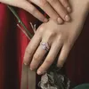 Cluster Ringen 925 Sterling Zilveren Ring Set Hemelse Zon Maan Kleurrijke Zirkoon Kroon Hart Wishbone Fijne Bruiloft Verlovings Sieraden Geschenken