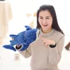 150 cm de gran tamaño suave tiburón de peluche de juguete grande creativo ballena azul relleno suave tiburón mar pez almohada de felpa niños encantadores muñeca 240119