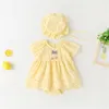 Hårtillbehör Född spädbarn Baby Girl Clothes Lace Jumpsuit Ruffles ROMPER Kort kön Neutral pojke 69 månader