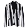 Striped Male Blazer Suits Polka Dot Leopard Print Casual British Fashion Slim Fit Jacket Suit Mens Coat Streetwear 240201