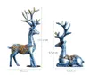 2PCS Deer Ornaments Auto Interieur Dekoration Innen Tafel Blatt Herten Ornamente Gepersonalisierte Kreativ Und Mooie Hebel 240131