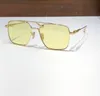 Gold Yellow Square Square Men Fashion Summer Sonnenbrille UV Protection Eyewear with box