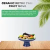 Servis uppsättningar Dekor Ceramic Tall Fruit Bowl Plates Tray Dish Cake Holder Modernt hushåll