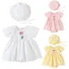 Haaraccessoires Born Baby Baby Girl Kleding Kant Jumpsuit Ruches Romper Kort Geslachtsneutraal Jongen 69 Maanden