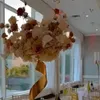 Gold Metal Flower Arch Stand Centerpieces Flowers Floral Arrangement Stand for Wedding Hotel Decoration Gate Flowers Stand Pot Aisle Decor Stand Stand Stand Stand