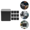 Storage Bottles Cookie Gift Tins Tinplate Small Square Portable Metal Can Set 10pcs (black) Container With Lid Lids