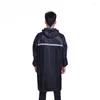 Regenmäntel, schwarzer Doppelschicht-Taschen-langer Regenmantel für Männer, Vater-Regenausrüstung, Outdoor-Regenbekleidung, wasserdichte Jacke, Hosen, Arbeitskleidung