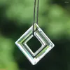 Chandelier Crystal 2PC 30MM Clear Geometry Square Faceted Prism Glass Shiny Sun Catcher Dangle Charm Lamp Curtain Hanging Decor