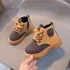 Kids Boots Spring and Autumn New Children Boots Single Fashion Color Match Boys Boots Girls British Style Leather Boots Baby Walking Sports Boots