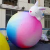 7mH (23ft) with blower wholesale Llluminated Inflatable Balloon Rabbit Inflatables Balloon Moon for Stage Decration