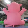 Livre navio atividades ao ar livre publicidade 8mh (26 pés) com ventilador gigante inflável rosa porco modelo personalizado balão de ar réplica animal dos desenhos animados para venda