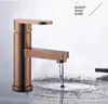 Bathroom Sink Faucets 2 Styles Luxury Single Handle Faucet Rose Gold Plated Space Aluminum Basin Mixer Tap