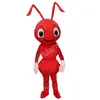 Halloween Red and Blue Ant Mascot Costume Högkvalitativ anpassning av tecknad plysch tand anime temakaraktär vuxen storlek jul karneval fancy klänning