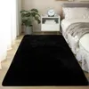 Tapis Tapis doux et moelleux Tapis de chambre à coucher modernes pour chambre d'enfants Plancher de pépinière 2'x 3' Noir
