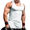 Herrtankstoppar män sport Vest Slim Fit Workout Shirt Premium ärmlös komprimering för intensiv fitness solid färg gym