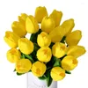 Dekorative Blumen 10PCS Tulpe Künstliche Simulation Blume Hochzeit Gefälschte Blumenstrauß Für Schießen Requisiten Hause Dekoration PU Valentines