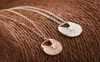 S925 prata esterlina diamante colar feminino amuleto corrente casamento amuleto oco colares4228858