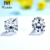 Kuololit 2.4CT OEC boucles d'oreilles pour femmes solide 925 argent Sterling Brillant coupe D VVS Solitaire pour noël Fine 240131