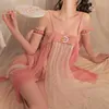 Etniska kläder Transparent antik Hanfu kjol traditionell kinesisk sexig klänning Retro gasväv nattklänning cosplay dansare förföriska kvinnor kostymer